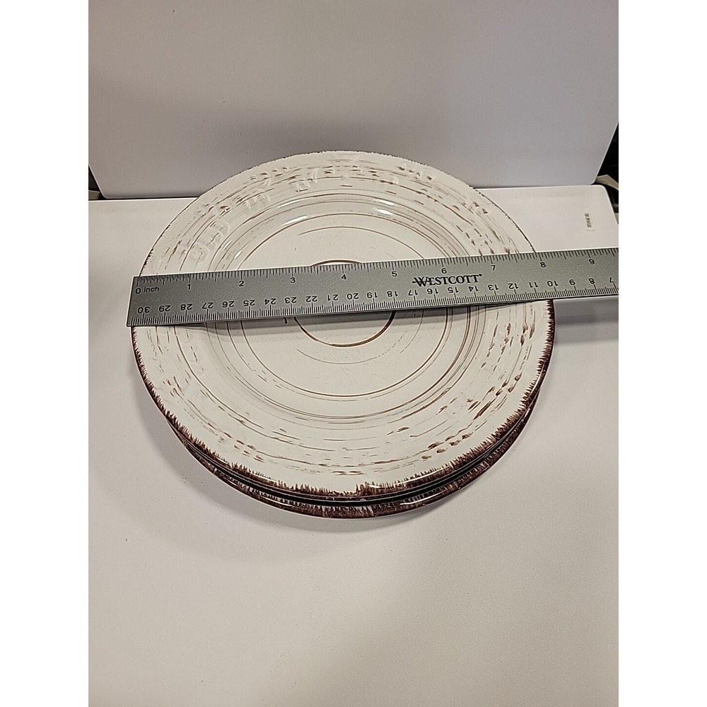 Set of 4 Pfaltzgraff Everyday Trellis White Salad Plate